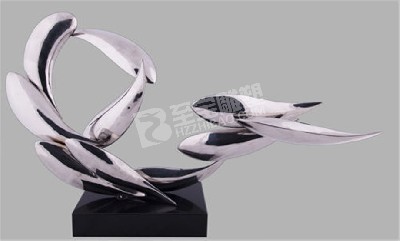 抽象魚(yú)鏡面不銹鋼雕塑原創(chuàng)設(shè)計(jì)