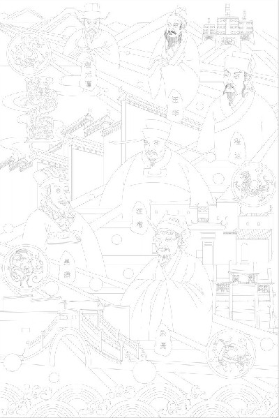 浮雕壁畫原創(chuàng)手繪設計稿