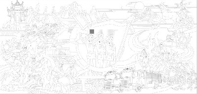 紅色黨建浮雕雕塑原創(chuàng)手繪設計稿