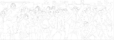 紅色黨建浮雕雕塑原創(chuàng)手繪設計稿