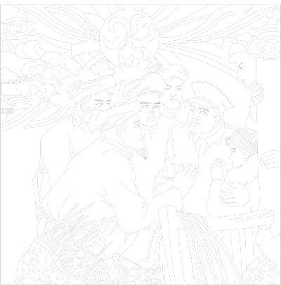 紅色黨建浮雕雕塑原創(chuàng)手繪設(shè)計(jì)稿