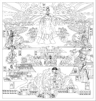 人文歷史浮雕雕塑原創(chuàng)手繪設(shè)計稿