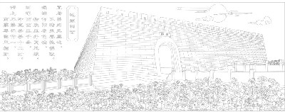 山水風(fēng)景浮雕雕塑原創(chuàng)手繪設(shè)計稿