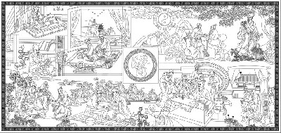 中醫(yī)文化浮雕雕塑原創(chuàng)手繪設(shè)計(jì)稿