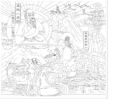 中醫(yī)文化浮雕雕塑原創(chuàng)手繪設計稿