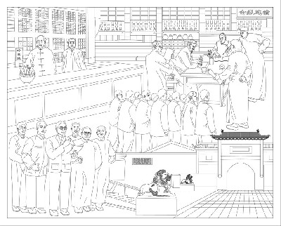 中醫(yī)文化浮雕雕塑原創(chuàng)手繪設計稿