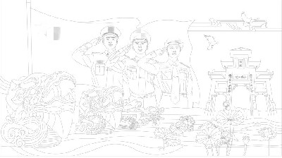 紅色黨建浮雕雕塑原創(chuàng)手繪設(shè)計(jì)稿