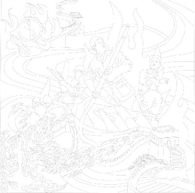 紅色黨建浮雕雕塑原創(chuàng)手繪設(shè)計(jì)稿