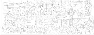 稅務(wù)局浮雕雕塑壁畫(huà)原創(chuàng)手繪設(shè)計(jì)稿