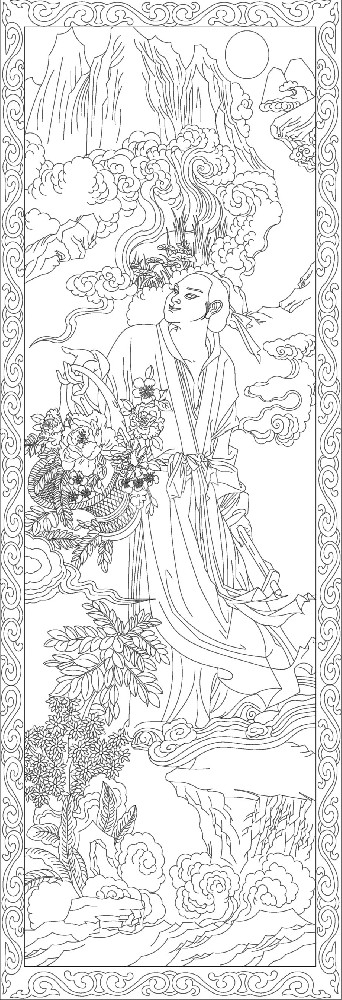 人文歷史浮雕雕塑原創(chuàng)手繪設(shè)計稿