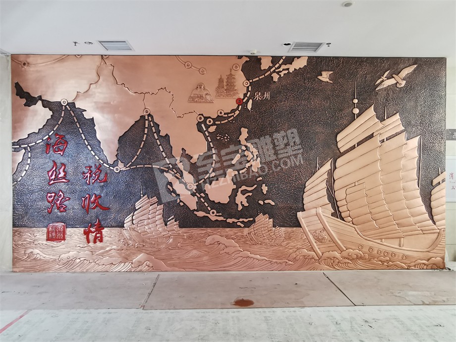 福建泉州稅務局鍛銅浮雕原創(chuàng)設計及安裝項目