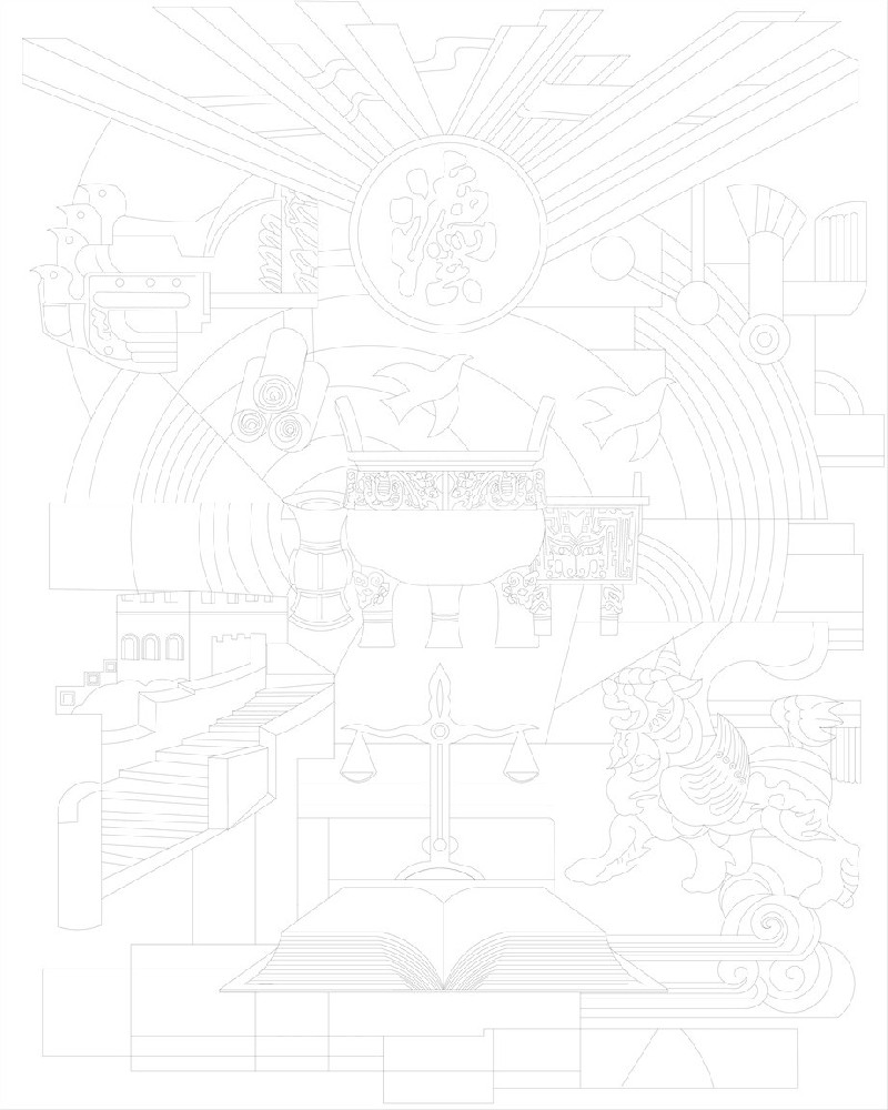 法院浮雕壁畫原創(chuàng)手繪設(shè)計(jì)稿