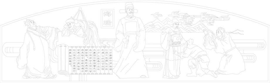 浮雕壁畫原創(chuàng)手繪設(shè)計(jì)稿