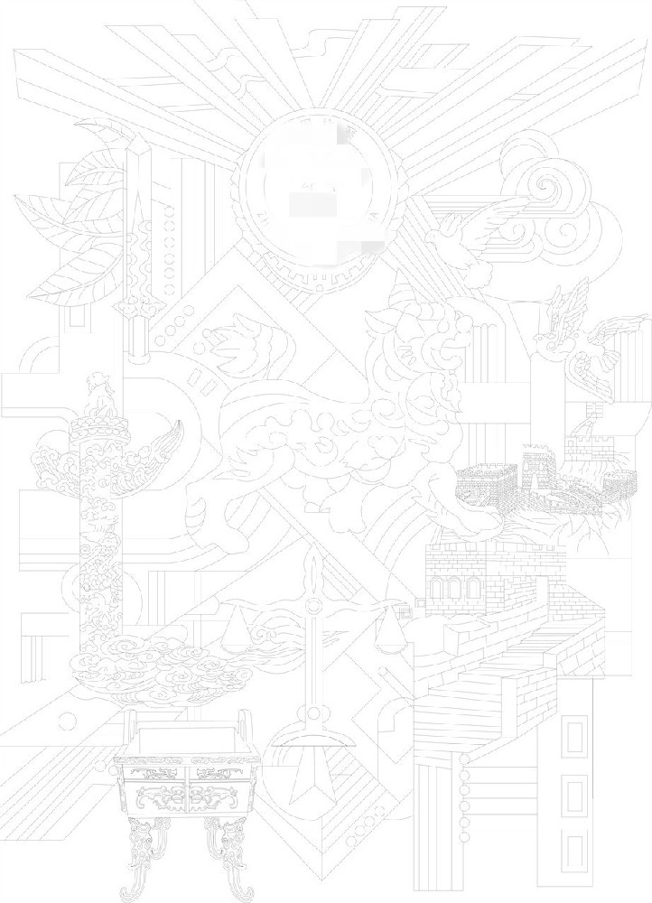 中國(guó)檢察院浮雕雕塑壁畫(huà)原創(chuàng)手繪設(shè)計(jì)稿