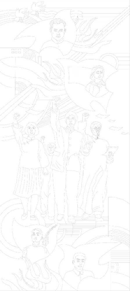 紅色黨建浮雕雕塑原創(chuàng)手繪設(shè)計稿