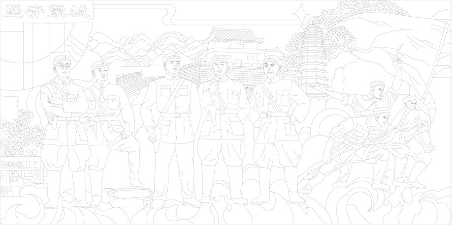 蒙城浮雕雕塑原創(chuàng)手繪設計稿