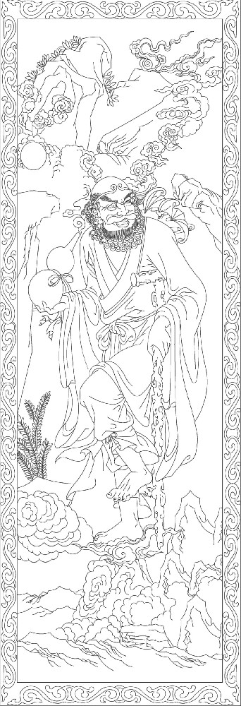 人文歷史浮雕雕塑原創(chuàng)手繪設(shè)計稿