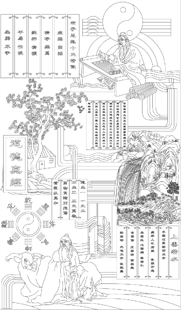 人文歷史浮雕雕塑原創(chuàng)手繪設(shè)計稿