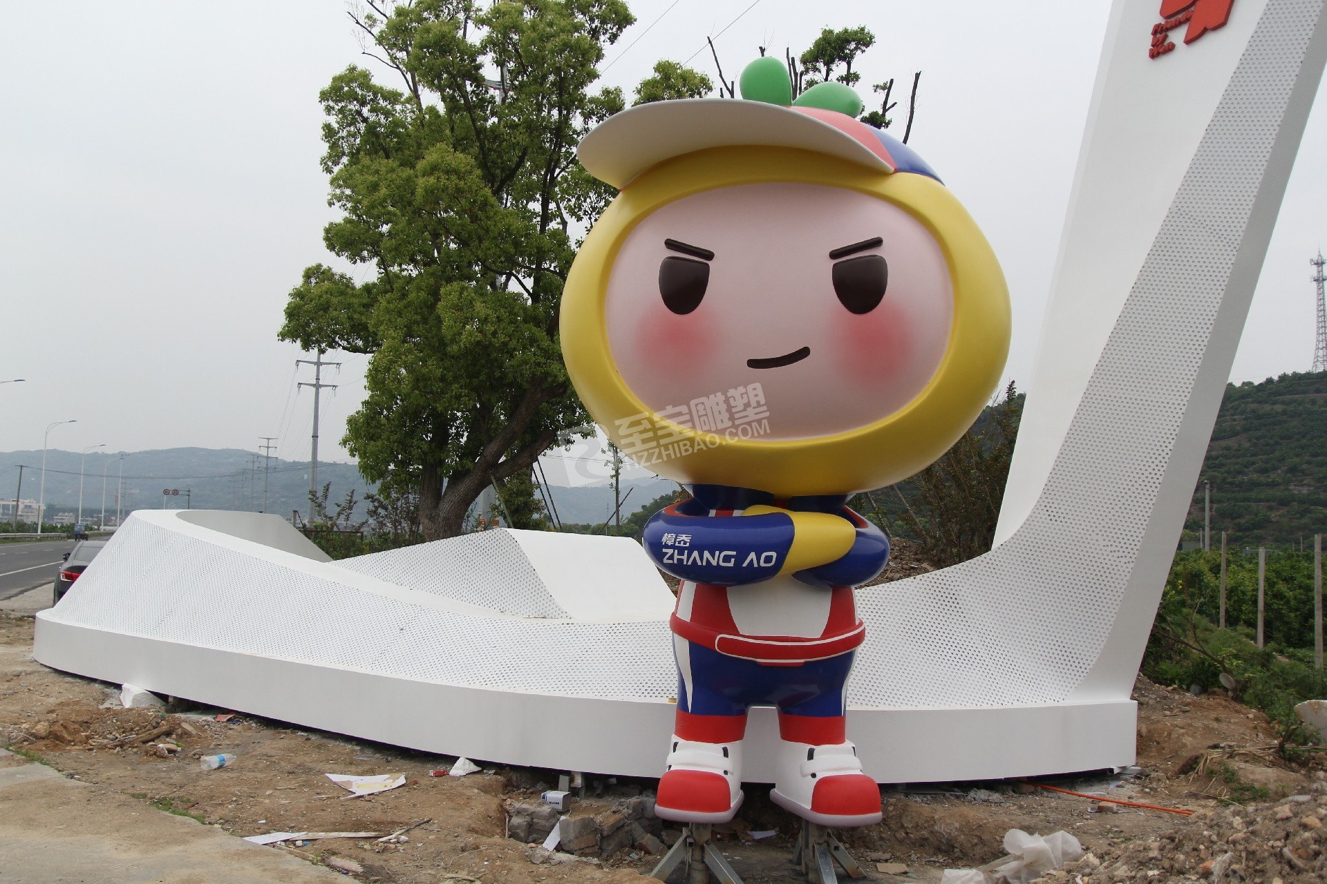 臺(tái)州文旦觀光風(fēng)情帶建設(shè)玻璃鋼IP娃娃雕塑項(xiàng)目